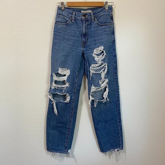 Levi's 94 Baggy Jeans Heavily Distressed Size 25 - Picture 2 of 11